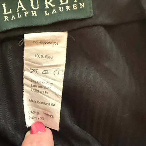 Lauren Ralph Lauren Men's Classic Black Dress Pants - Picture 4 of 5